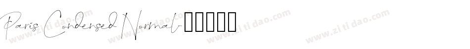 Paris Condensed Normal字体转换